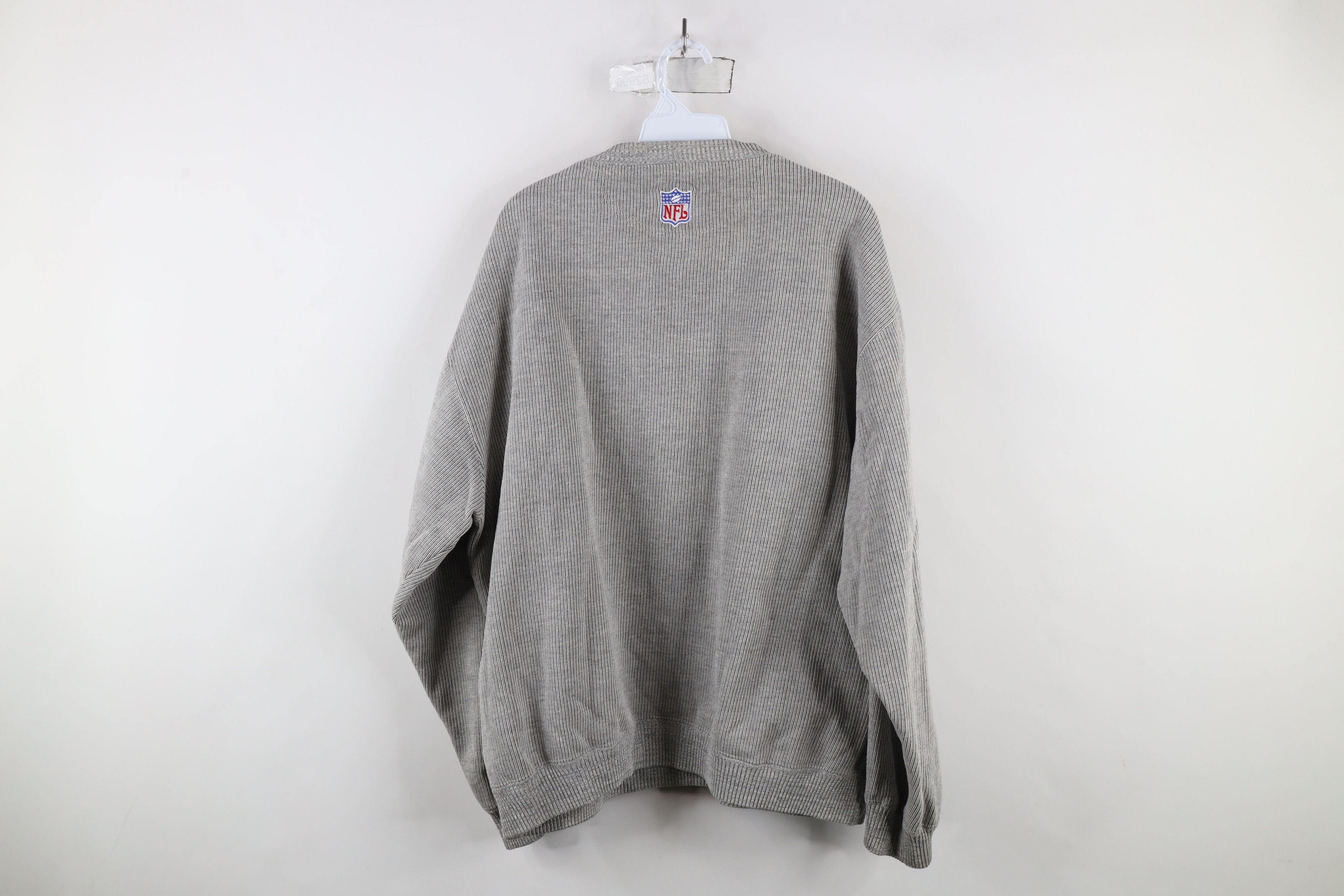 Vintage Vintage 90s Ribbed Dallas Cowboys Football Sweatshirt Gray Size US XL / EU 56 / 4 - 12 Thumbnail