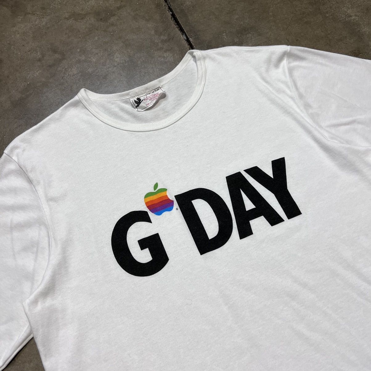 Apple × Vintage Vintage 80s Apple Computers T shirt G Day Macintosh Tech Size US M / EU 48-50 / 2 - 3 Thumbnail