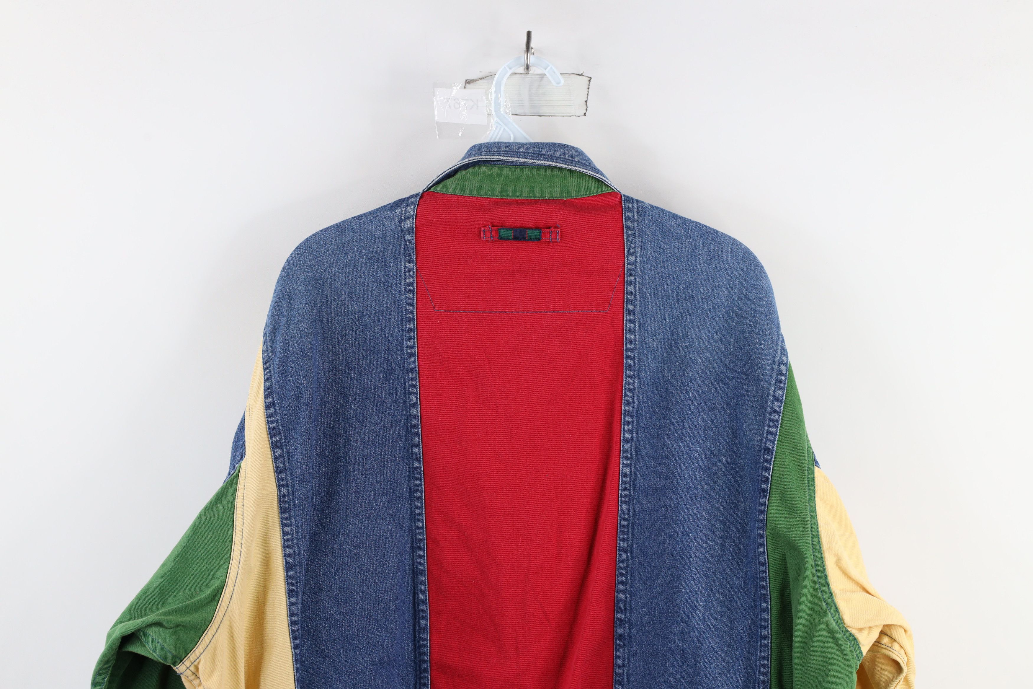 Vintage Vintage 90s Streetwear Striped Denim Pullover Polo Shirt Size US L / EU 52-54 / 3 - 10 Thumbnail