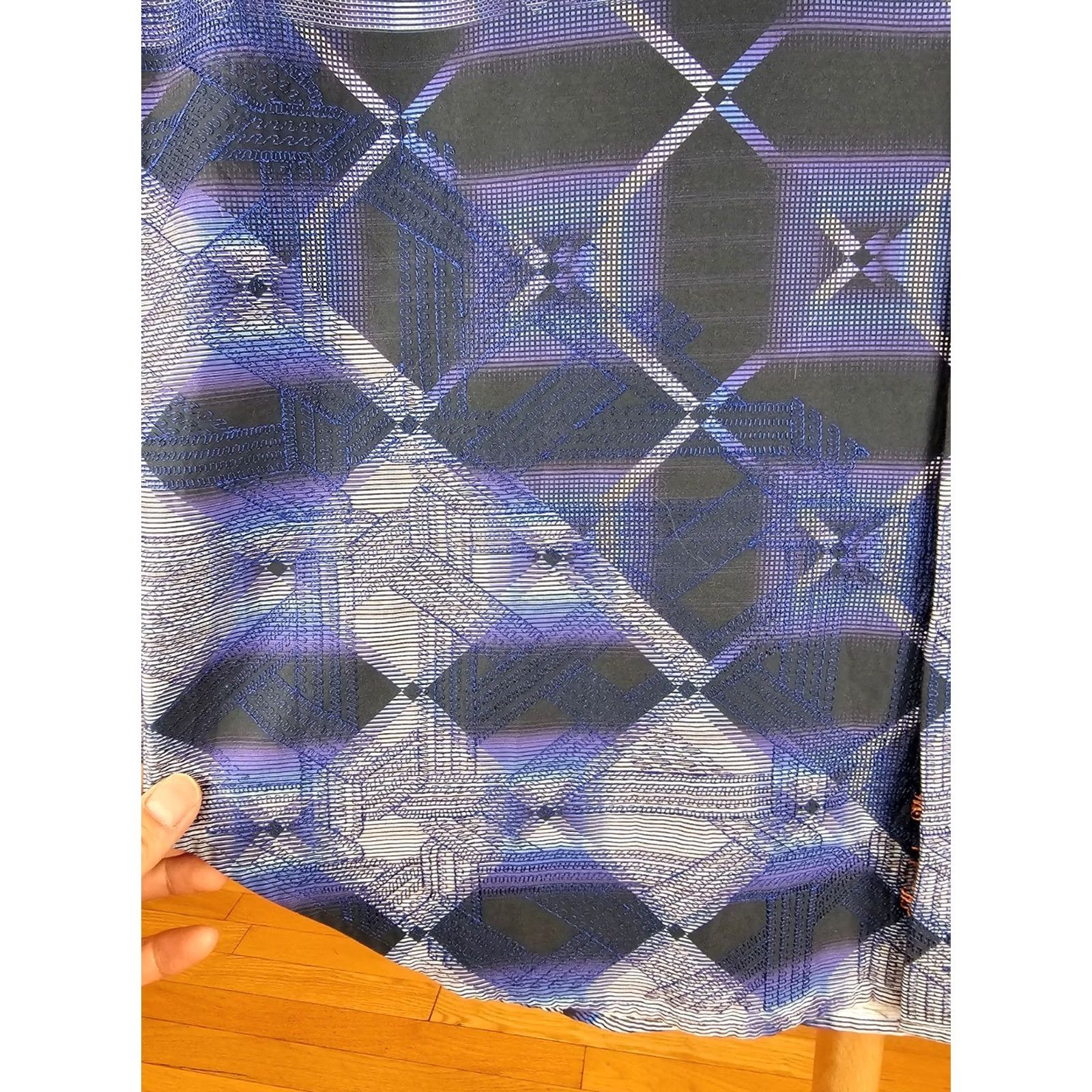 Robert Graham RObert Graham GEOMETRIC BLUE EMBRODERY SHIRT SZ XXLARGE Shirt Long Sleeve Cotton Multi-Color 2XL ROCKABILLY Mens Size US XXL / EU 58 / 5 - 5 Thumbnail