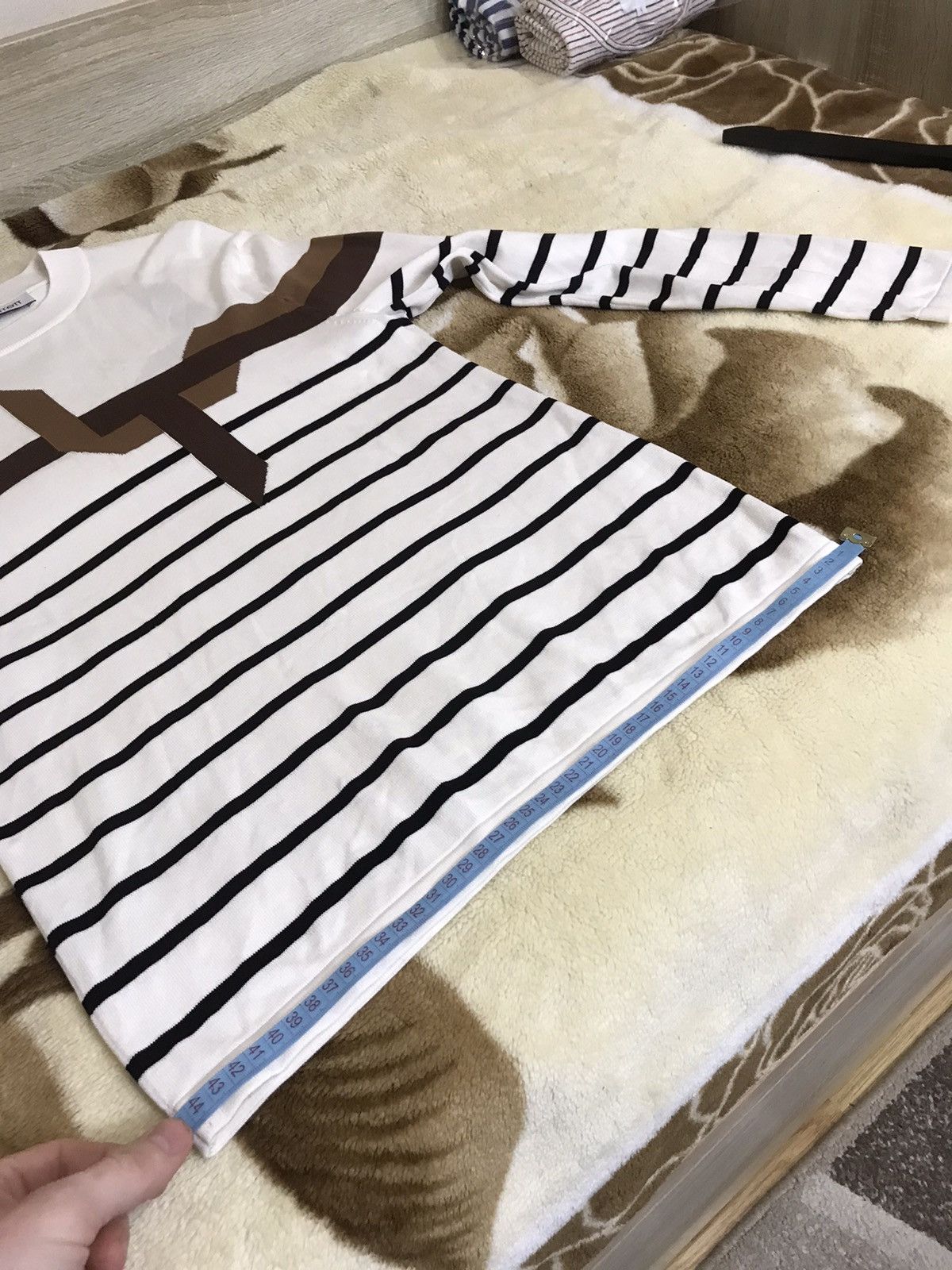 Neil Barrett 🔥 Neil Barrett Striped Knit Crew Neck Slim Fit Pullover Size US M / EU 48-50 / 2 - 18 Thumbnail