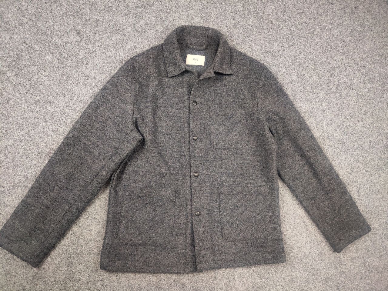 Folk Folk Design Chore Wool Blend Pocket Button Overshirt jacket Size US XL / EU 56 / 4 - 2 Thumbnail