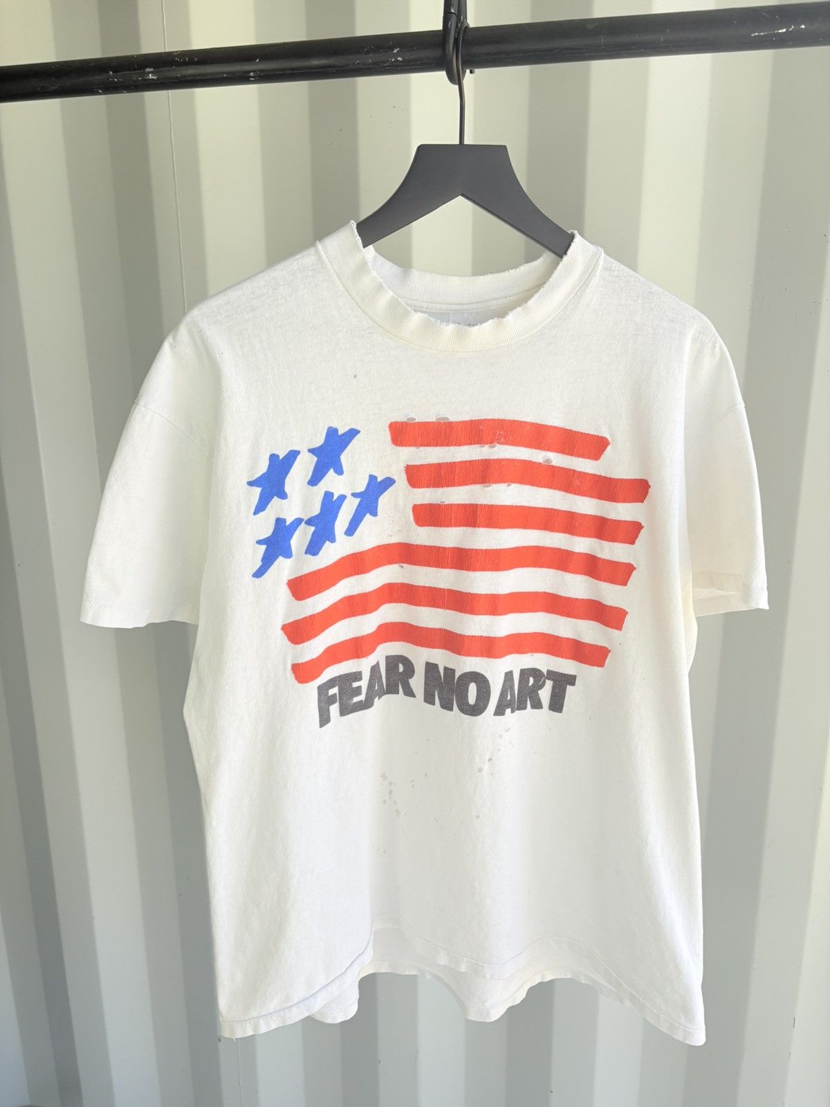 Vintage Thrashed Fear No Art Faded Distressed Shirt ERD GRUNGE Size US XL / EU 56 / 4 - 2 Thumbnail