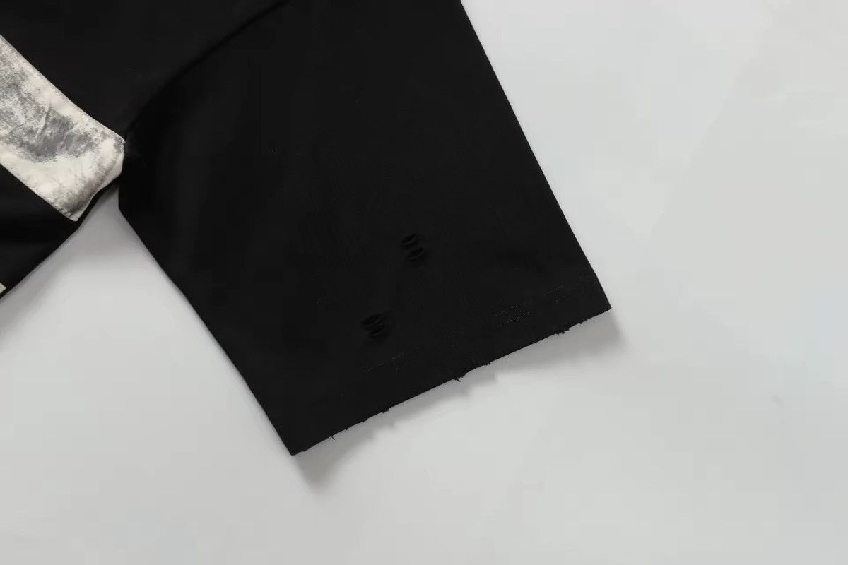 Vintage Streetwear Washed Retro Style Holes Black Polo T Shirt Size US XL / EU 56 / 4 - 5 Thumbnail