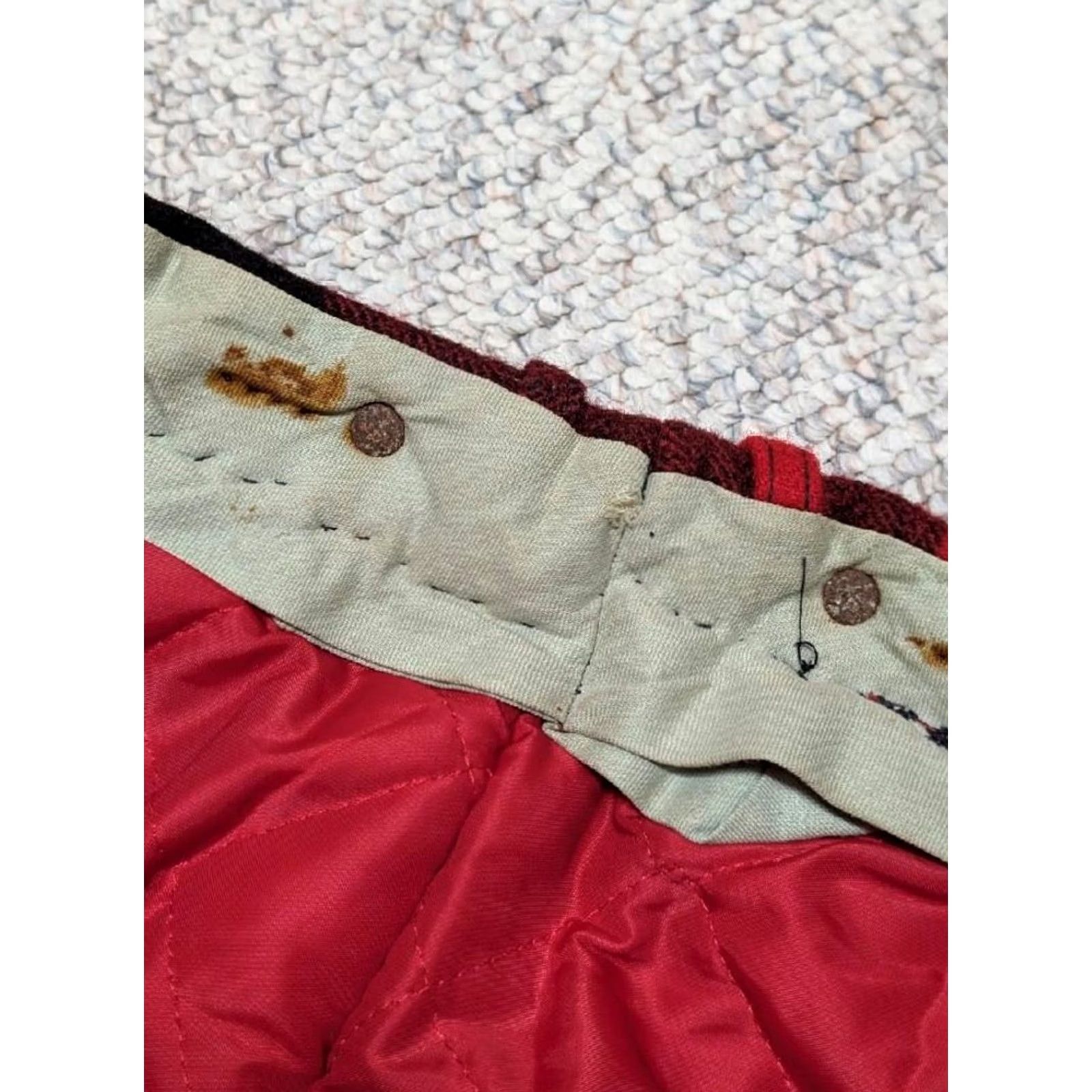 Vintage VINTAGE hunting pants Buffalo plaid wool 34x32 insulated quilted flannel wool Men Red XS 1950s 60s Mens Size US 38 / EU 54 - 5 Thumbnail