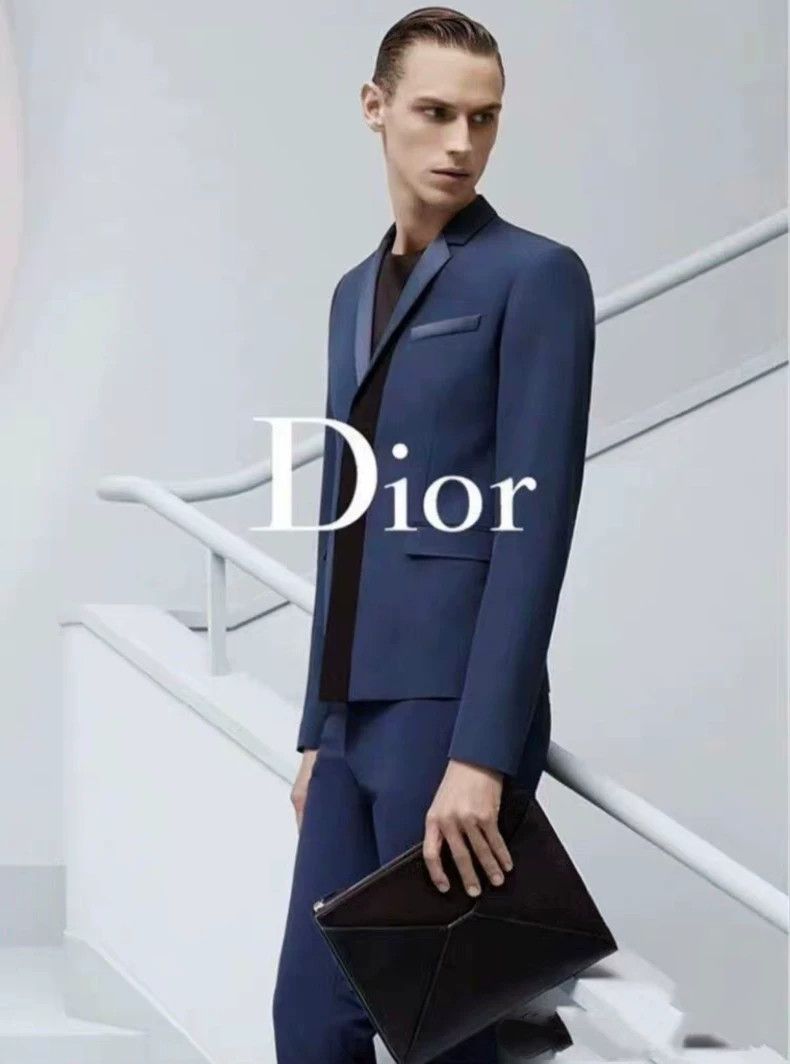 Dior Dior Royal blue gun lapel wool suit Size US S / EU 44-46 / 1 - 8 Thumbnail