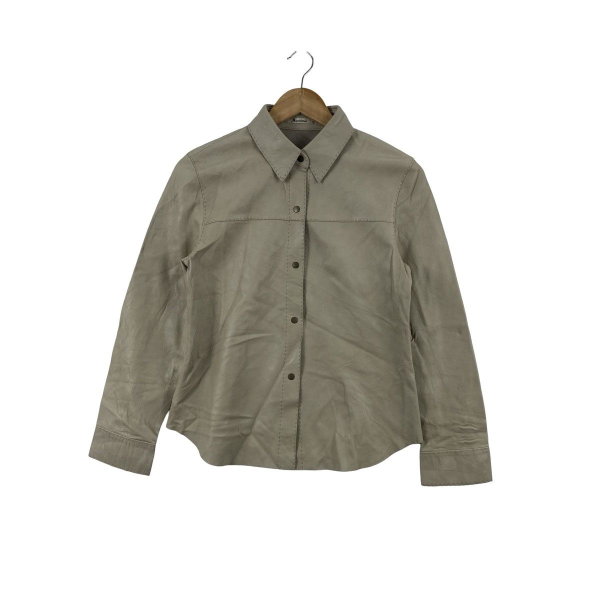 Aquascutum Vintage AQUASCUTUM Genuine Leather Button Up Shirt Jacket Size S / US 4 / IT 40 - 1 Thumbnail