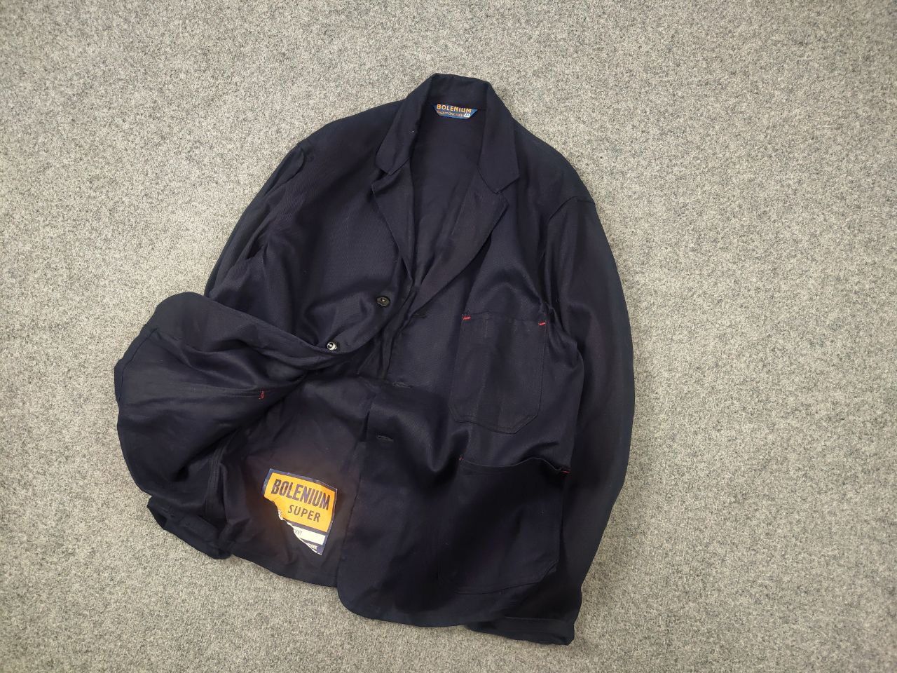 Vintage Bolenium Vintage 50's Super Overalls Work Chore Jacket Size US L / EU 52-54 / 3 - 3 Thumbnail