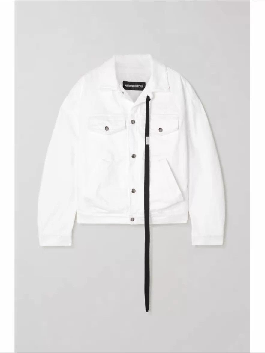 Ann Demeulemeester Ann Demeulemeester White Sash Denim Jacket 40 95new Size S / US 4 / IT 40 - 4 Thumbnail