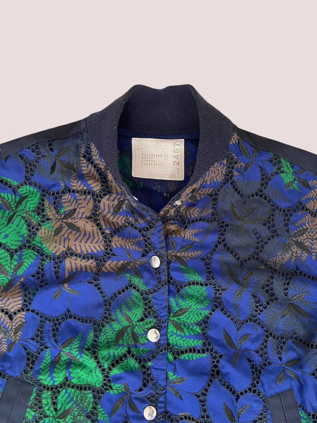 Sacai Lace Leaf Bomber Jacket Size US M / EU 48-50 / 2 - 2 Thumbnail