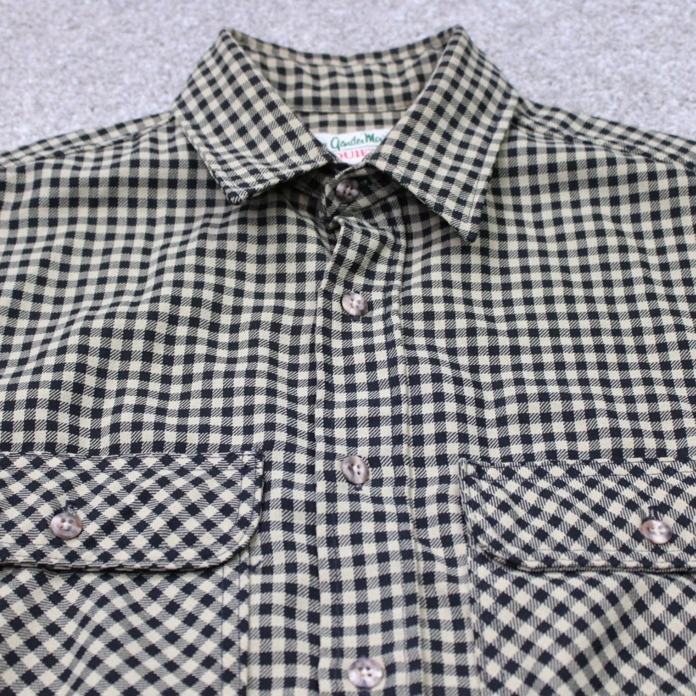 Vintage Gander Mountain Shirt Mens Large Tall LT Yellow/Black Cotton Long Sleeve Button-Up Shirt Size US L / EU 52-54 / 3 - 5 Thumbnail