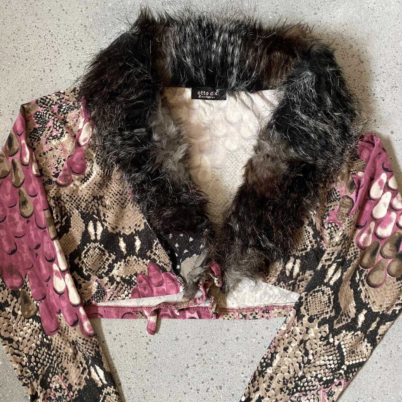 20471120 Japanese Vintage Faux Fur Cropped Top (JPG Gaultier Style) Size S / US 4 / IT 40 - 2 Thumbnail