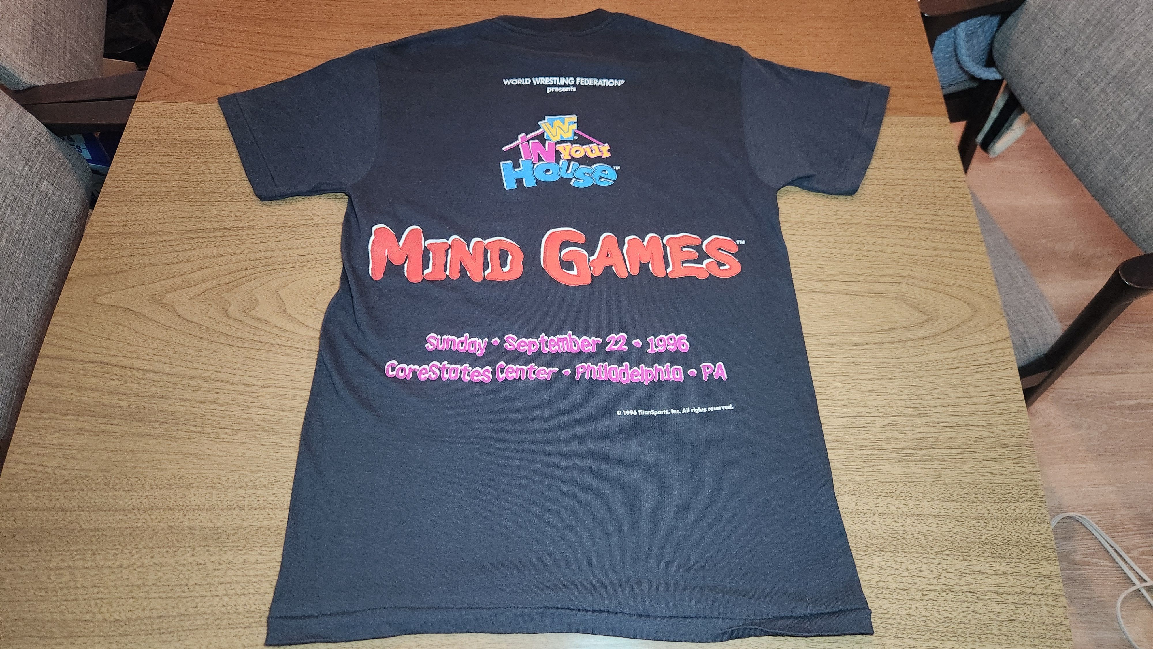 Delta Vintage WWF 1996 Mind Games In Your House T Shirt Size US S / EU 44-46 / 1 - 8 Thumbnail