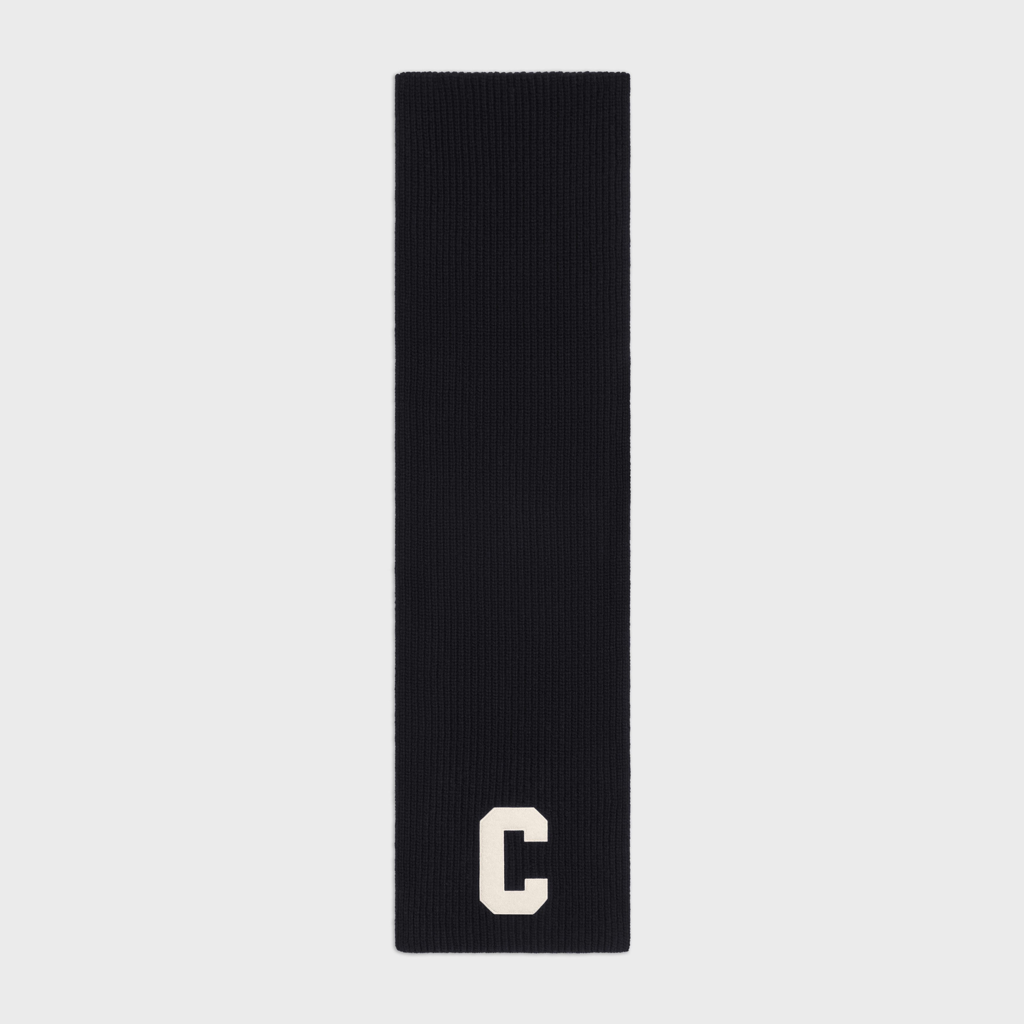 Celine o1bcso1str1124 Size: OS / Ribbed Wool Initial Scarf Size ONE SIZE - 1 Thumbnail