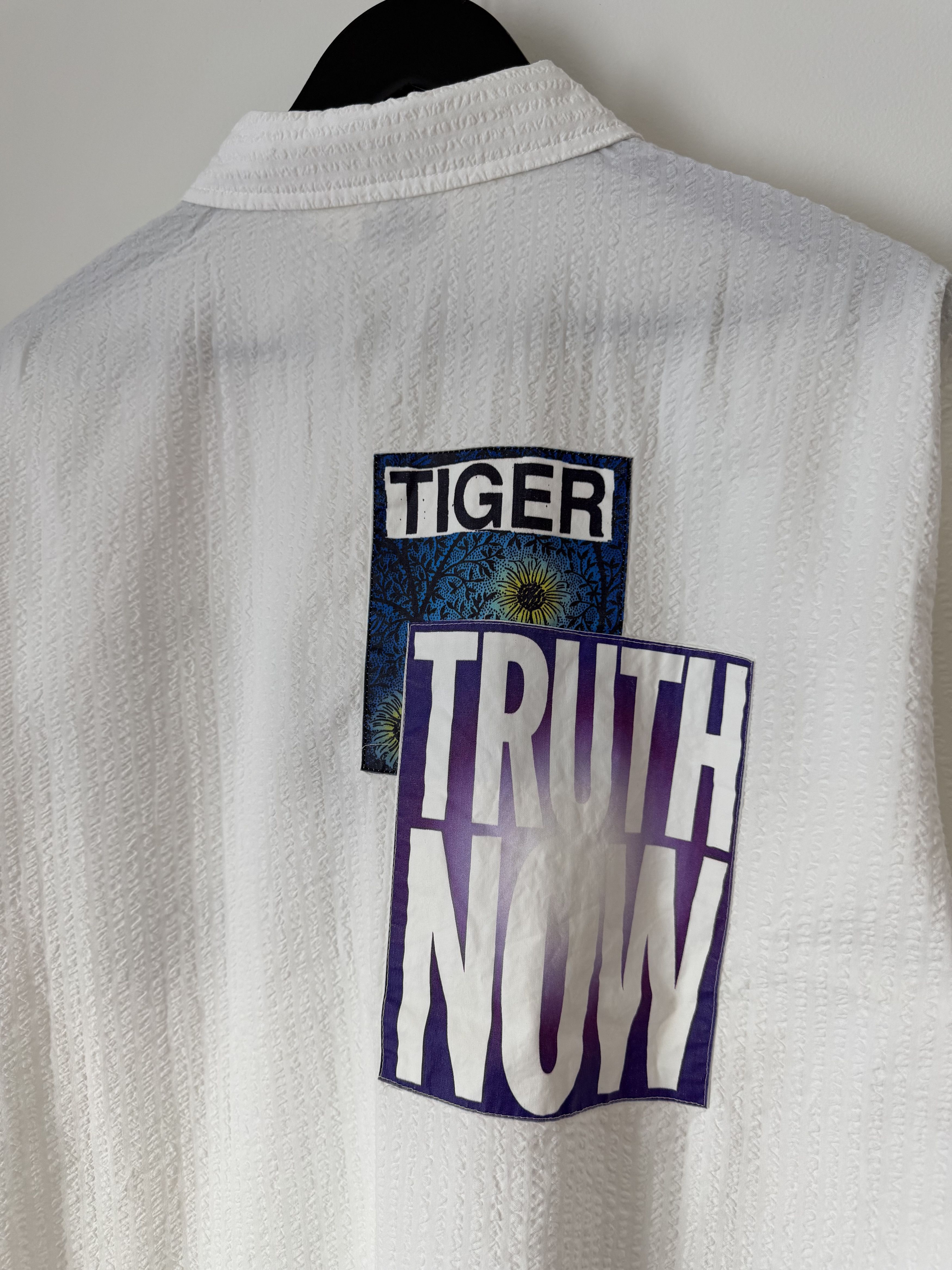 Brain Dead Brain Dead Truth Now Seersucker Shirt in White Size US L / EU 52-54 / 3 - 6 Thumbnail