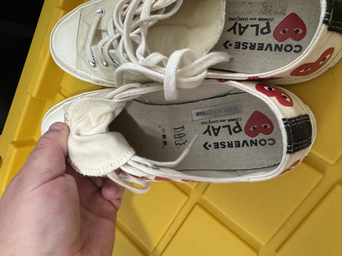 Comme des Garcons Comme Des Garçon Cream Sneakers with Red Heart Accents Size US 8 / EU 41 - 5 Thumbnail