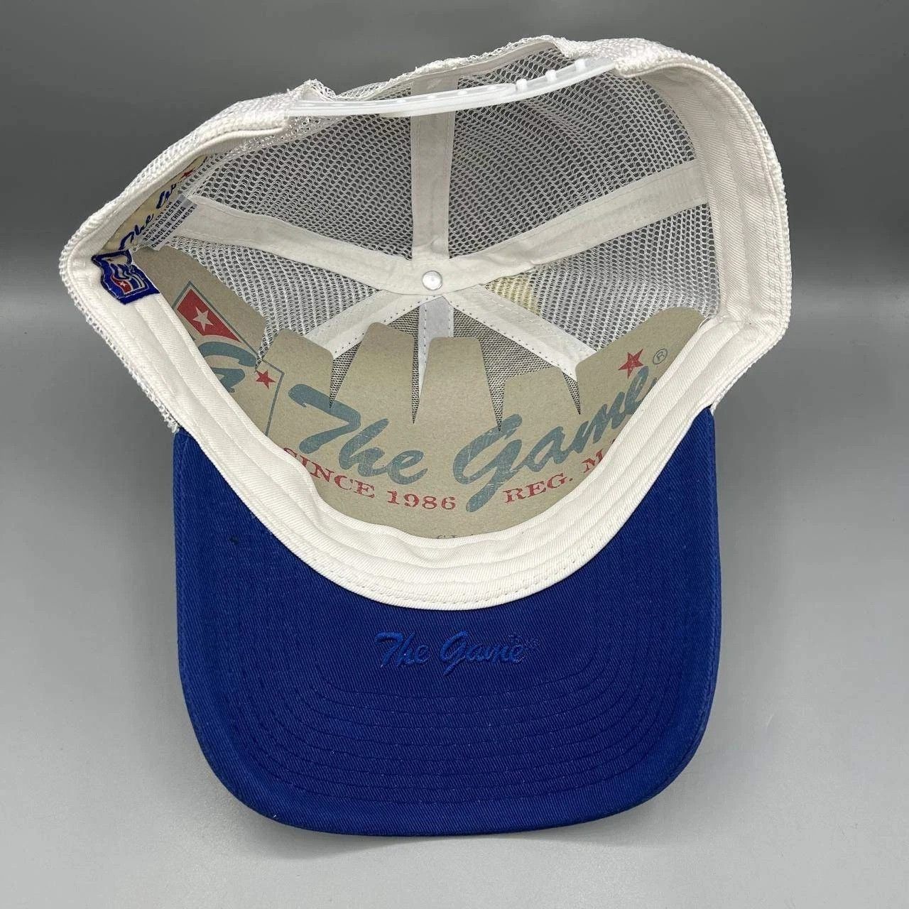 The Game Vintage Kansas Jayhawks Trucker Hat Men NCAA Snap Back Cap Size ONE SIZE - 4 Thumbnail