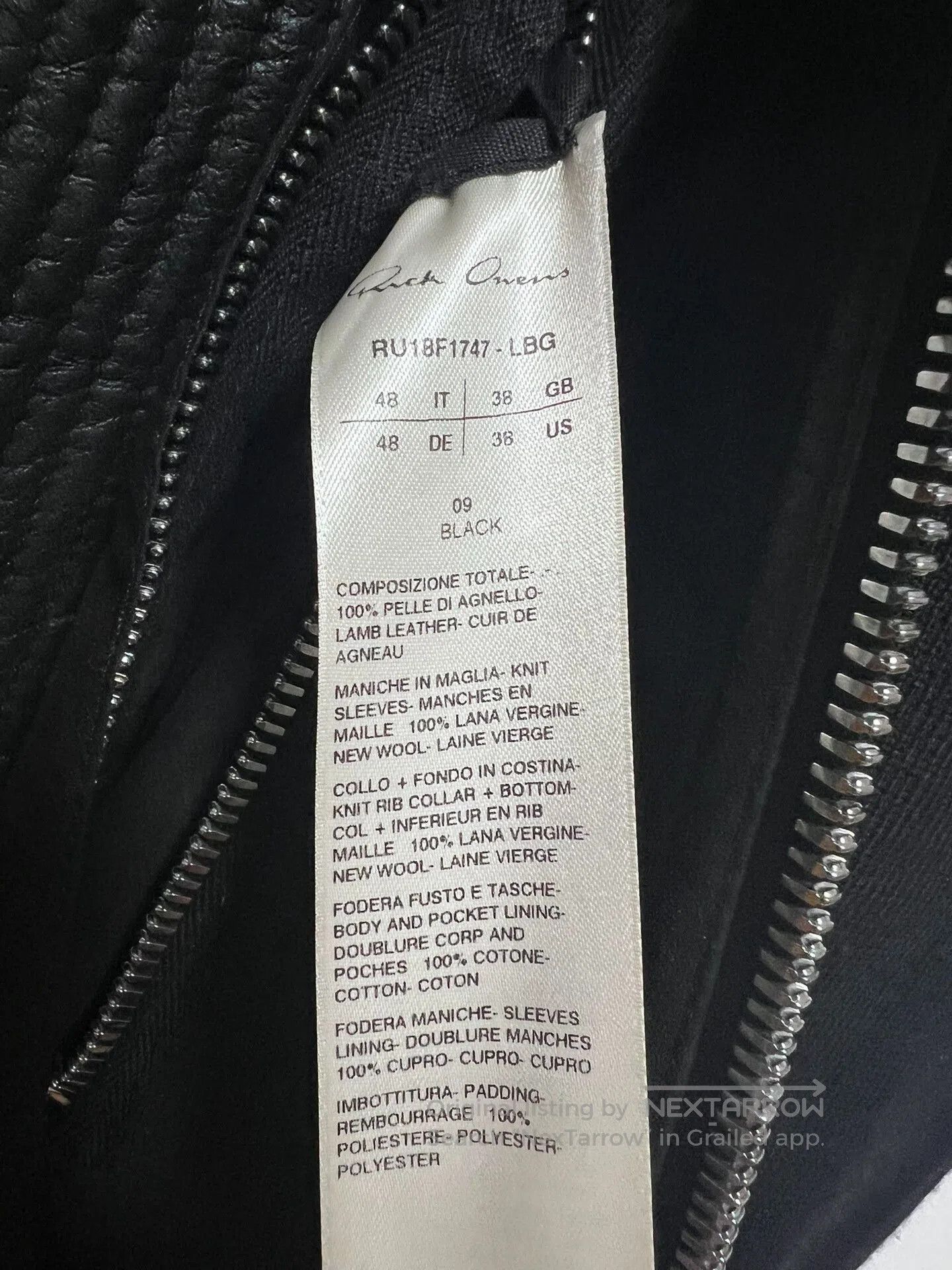 Rick Owens Rick Owens Black Lambskin MA. Size US M / EU 48-50 / 2 - 7 Thumbnail