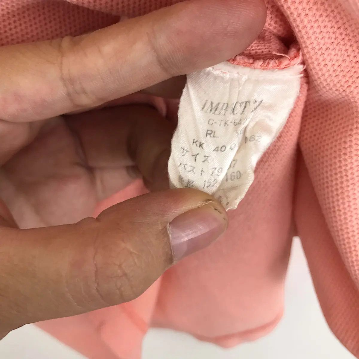 Polo Ralph Lauren Vtg POLO RALPH LAUREN Small Pony Peach Polo Tee Shirt Cotton Size M / US 6-8 / IT 42-44 - 5 Thumbnail