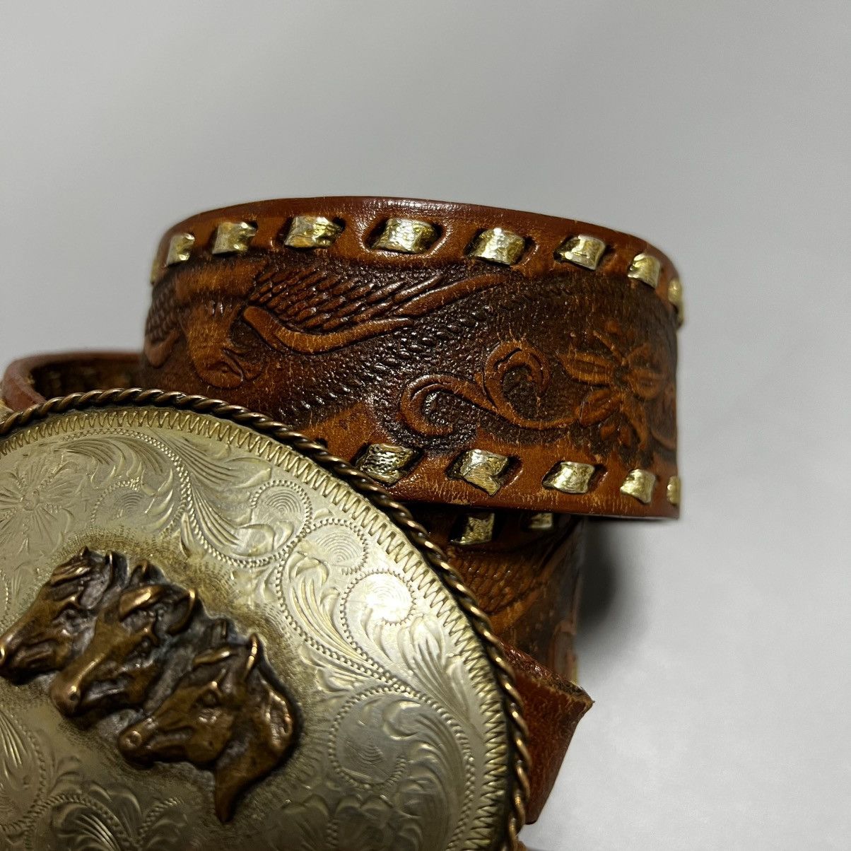 Cowboy Equipment × Japanese Brand × Vintage Leather belt vintage y2k cowboy buckle Size ONE SIZE - 9 Thumbnail