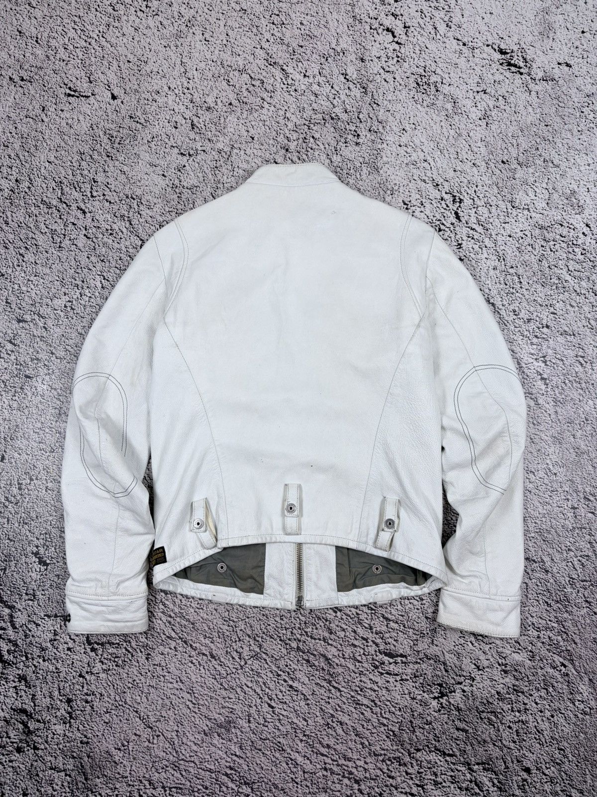 G-Star G-Star Raw Archive White Cowhide Leather Moto Jacket M Size US M / EU 48-50 / 2 - 6 Thumbnail
