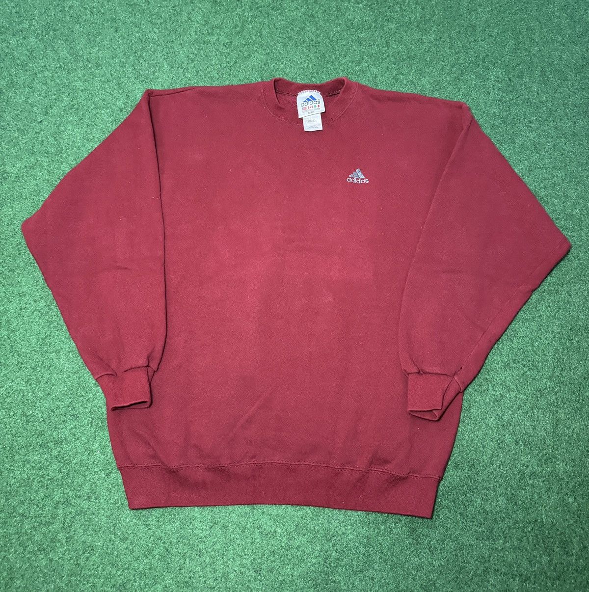 Adidas Vintage 90s Adidas Red XL Retro Minimalist Sweatshirt Size US XL / EU 56 / 4 - 1 Thumbnail