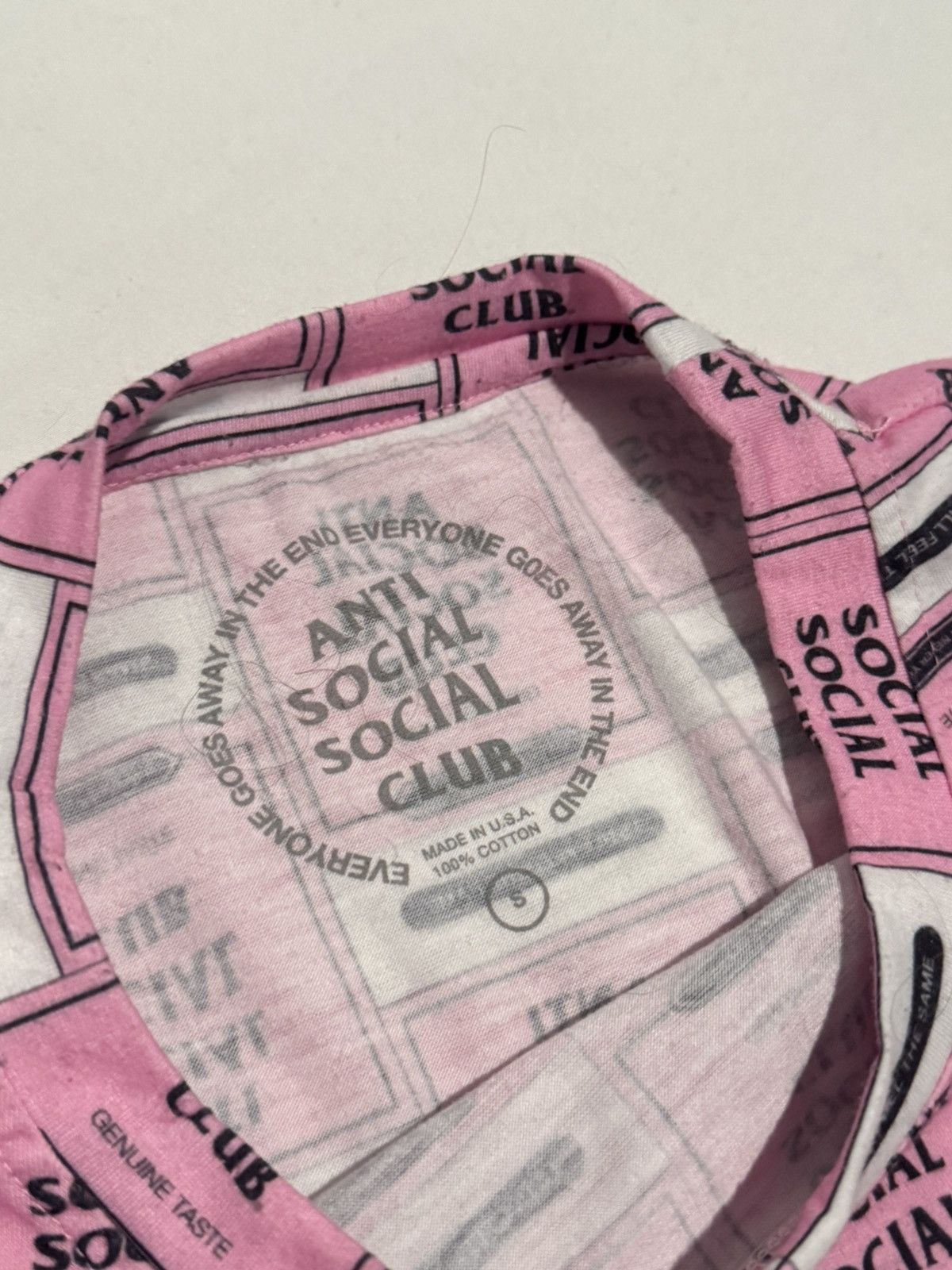 Anti Social Social Club all over print anti social club t shirt Size US S / EU 44-46 / 1 - 4 Thumbnail