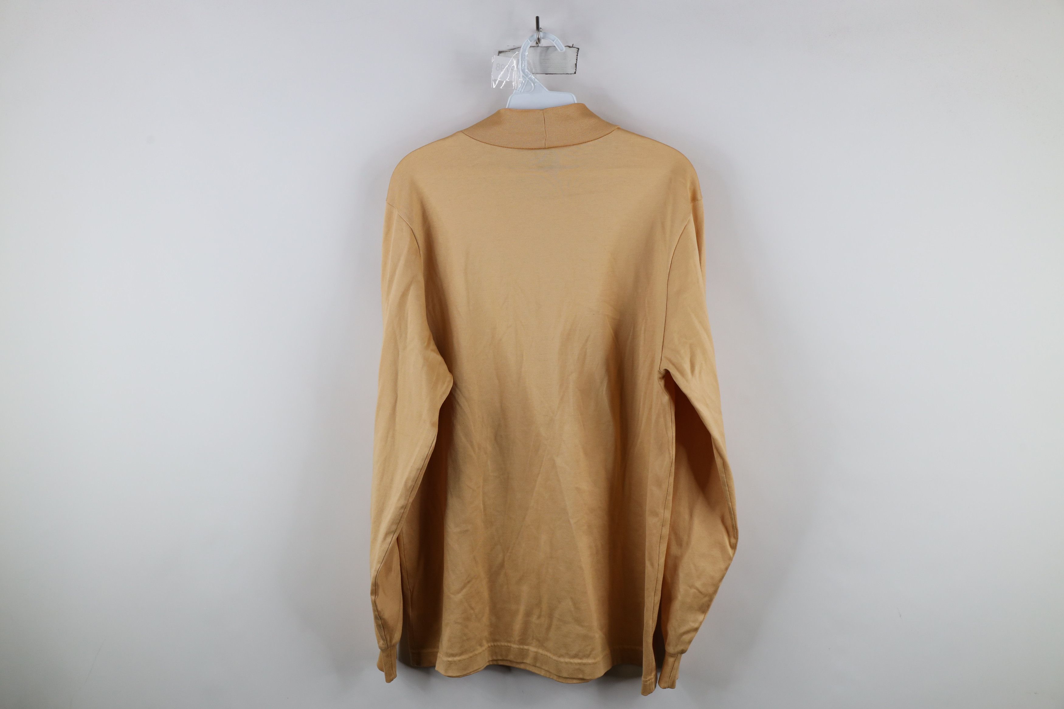 Lands' End × Vintage Vintage 90s Lands End Mock Neck Long Sleeve T-Shirt Gold USA Size US M / EU 48-50 / 2 - 7 Thumbnail