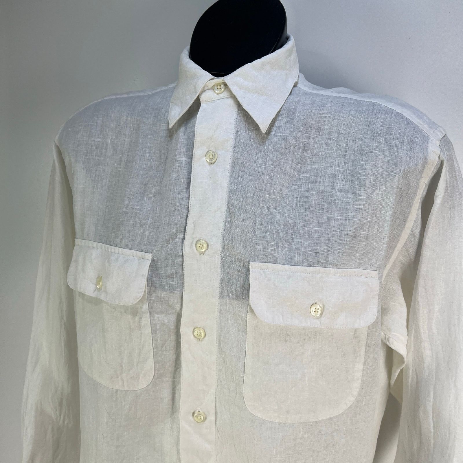 Eddie Bauer Eddie Bauer Irish Linen White Button Up Shirt Size US S / EU 44-46 / 1 - 2 Thumbnail
