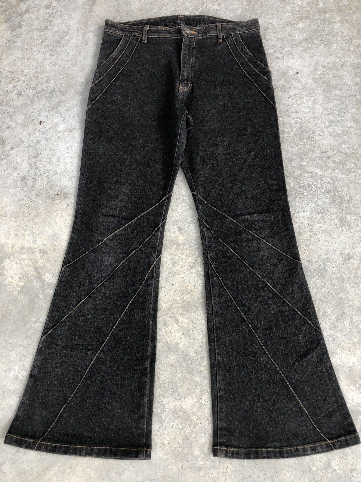 Vintage Japanese Playchess Flared Jeans Distressed Jeans Size US 32 / EU 48 - 1 Thumbnail