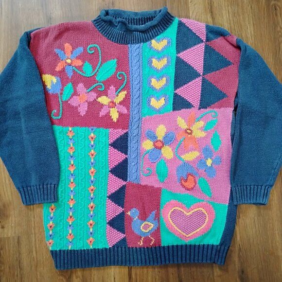 Other Vintage Lord Isaacs Cottage Core Granny Crewneck Sweater Size M / US 6-8 / IT 42-44 - 2 Thumbnail