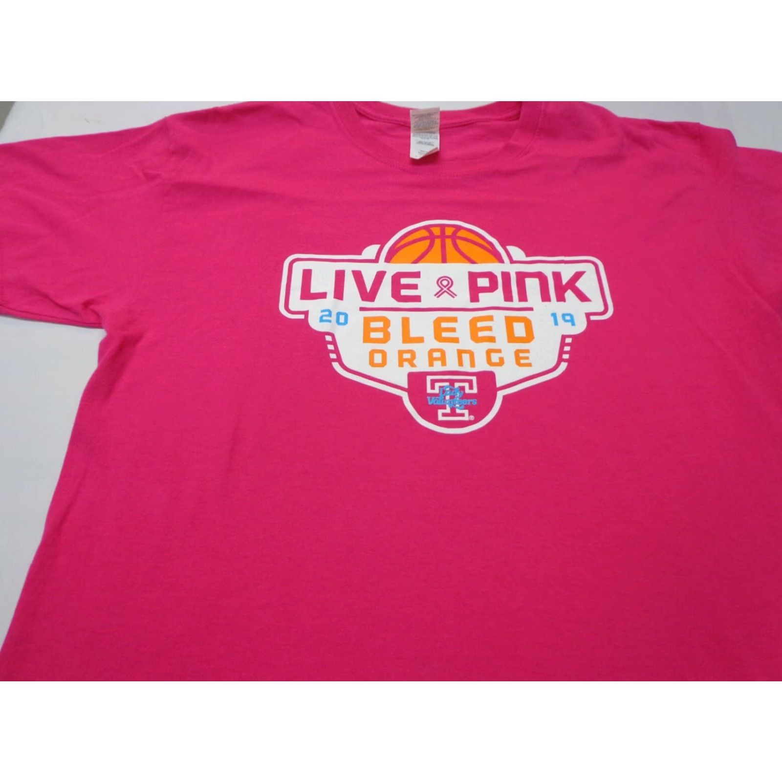 Gildan Tennessee Lady Vols Basketball 2019 Live Pink Bleed Orange Large T Shirt Size US L / EU 52-54 / 3 - 2 Thumbnail