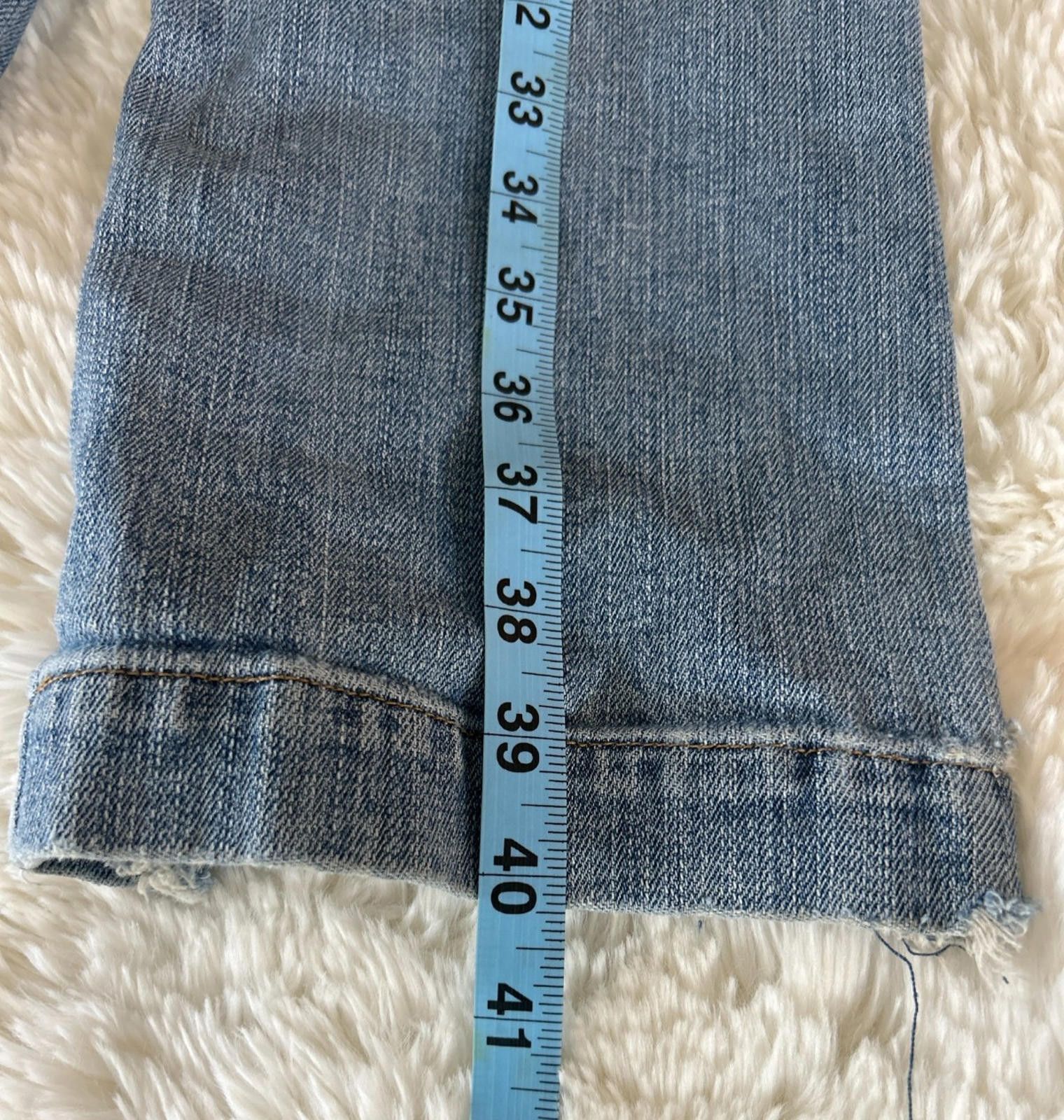 Gap GAP Y2K Long Lean Jeans Sz2L Boot Cut Distressed Frayed Hem Size 29" - 4 Thumbnail