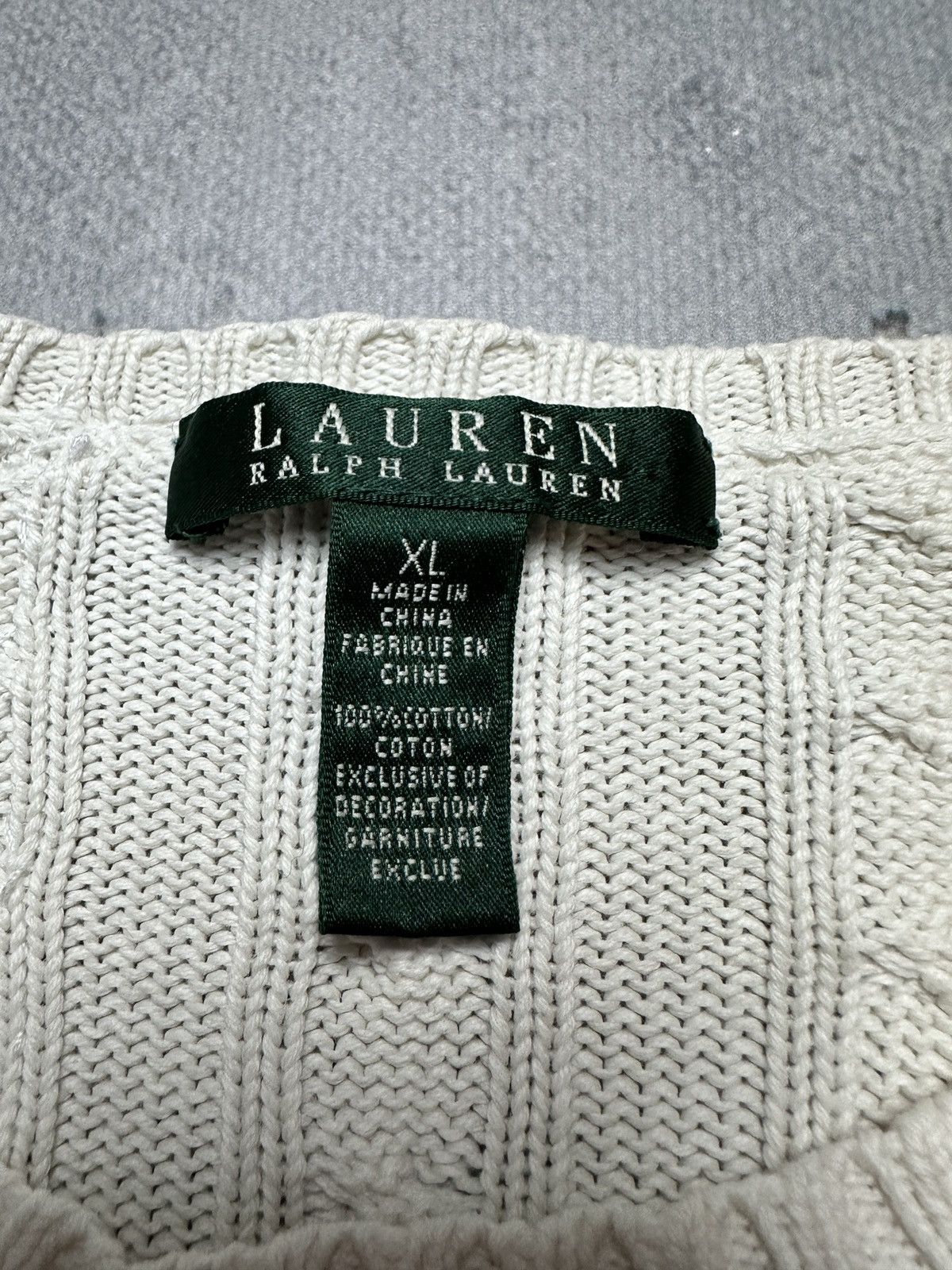 Lauren Ralph Lauren Vintage Lauren Ralph Lauren Green Label Cable Knit Sweater Size US L / EU 52-54 / 3 - 7 Thumbnail