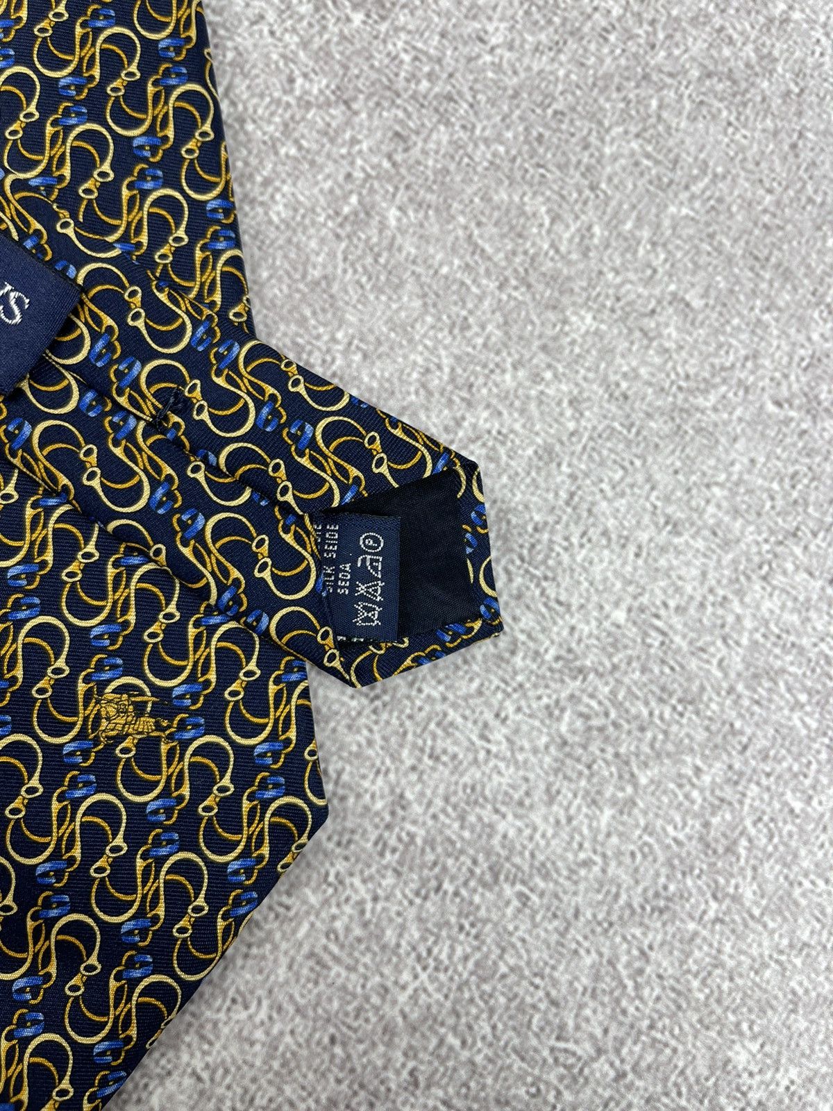 Burberry × Vintage Vintage Burberry Printed Silk Tie Size ONE SIZE - 6 Thumbnail