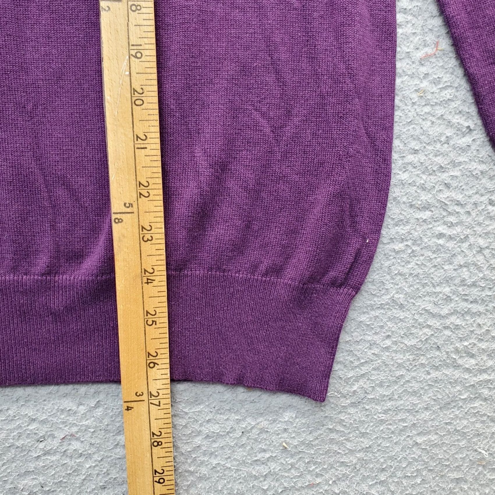 Vintage Jamie Gries Sweater Women's M Purple Knit Beaded Embroidered Pullover Size M / US 6-8 / IT 42-44 - 5 Thumbnail