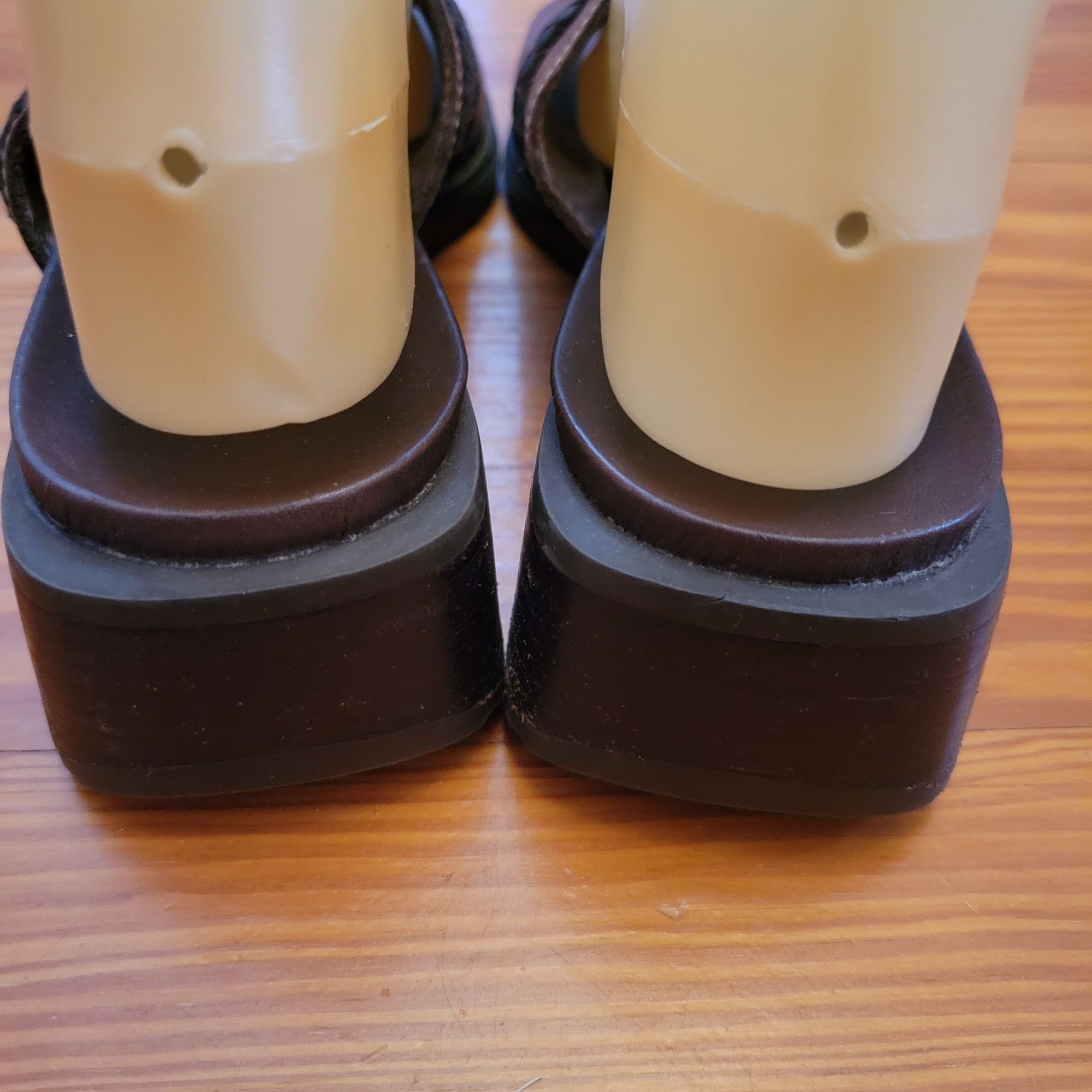 Timberland Timberland 7.5M Brown Leather Sandals Smart System Slides We Size US 7.5 / IT 37.5 - 4 Thumbnail