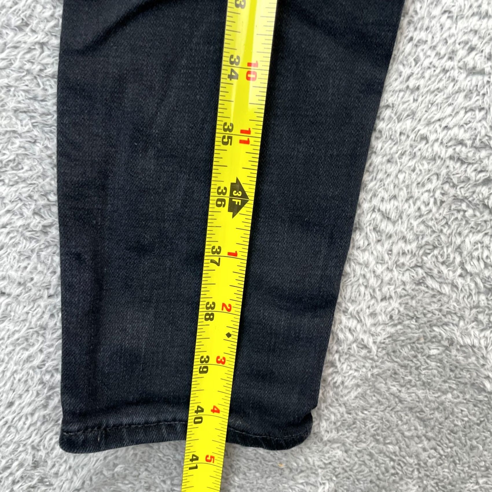 Vintage AG Adriano Goldschmied Jeans Womens 26 Black The Mila High Rise Skinny Leg Jeans Size 28" / US 6 / IT 42 - 7 Thumbnail