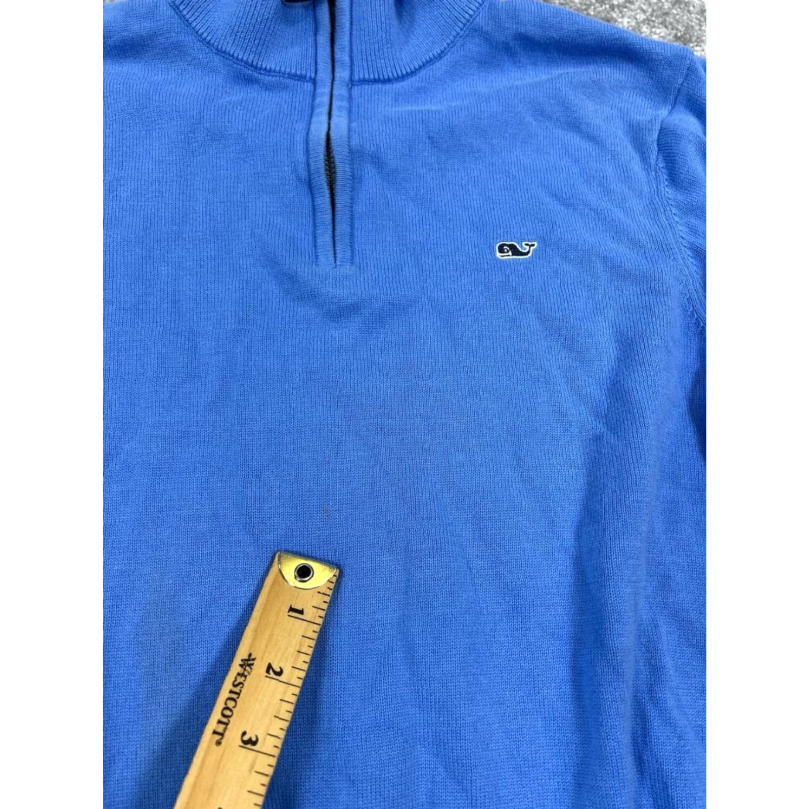 Vineyard Vines Vineyard Vines Sweater Mens Small Blue Cotton Golf Knit Quarter Zip Size US S / EU 44-46 / 1 - 5 Thumbnail
