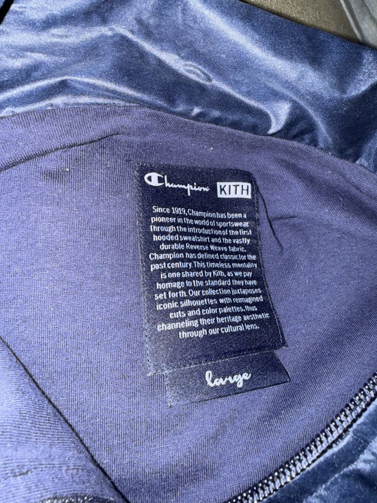Champion × Kith Kith Champion Quarter Zip Navy Size Large Size US L / EU 52-54 / 3 - 4 Thumbnail