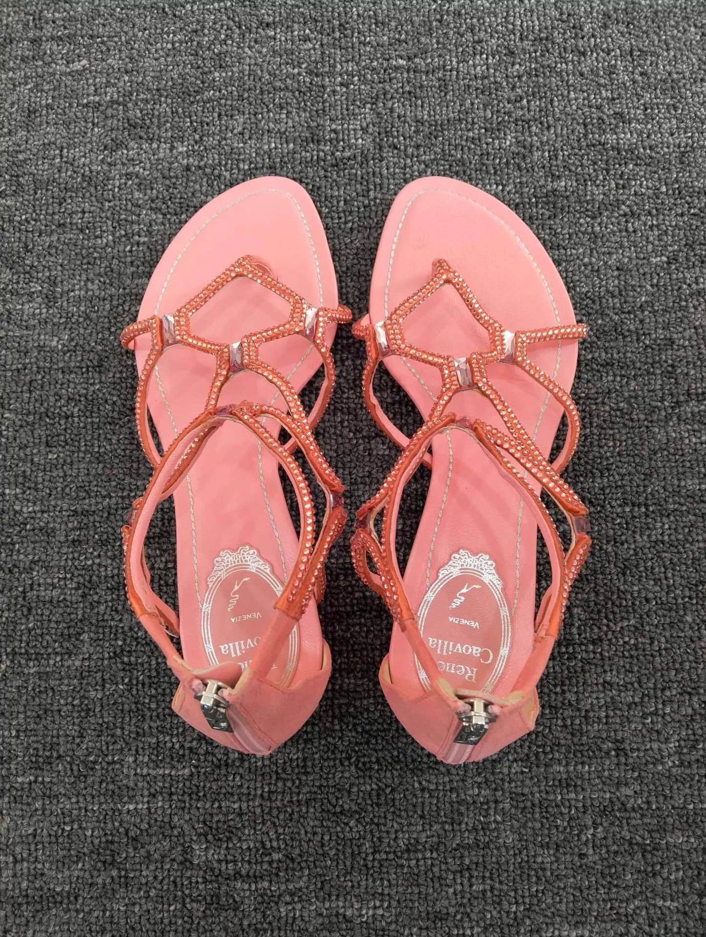 Rene Caovilla Rene Caovilla Crystal Flat Sandals 35.5 EU Size US 4.5 / IT 34.5 - 7 Thumbnail
