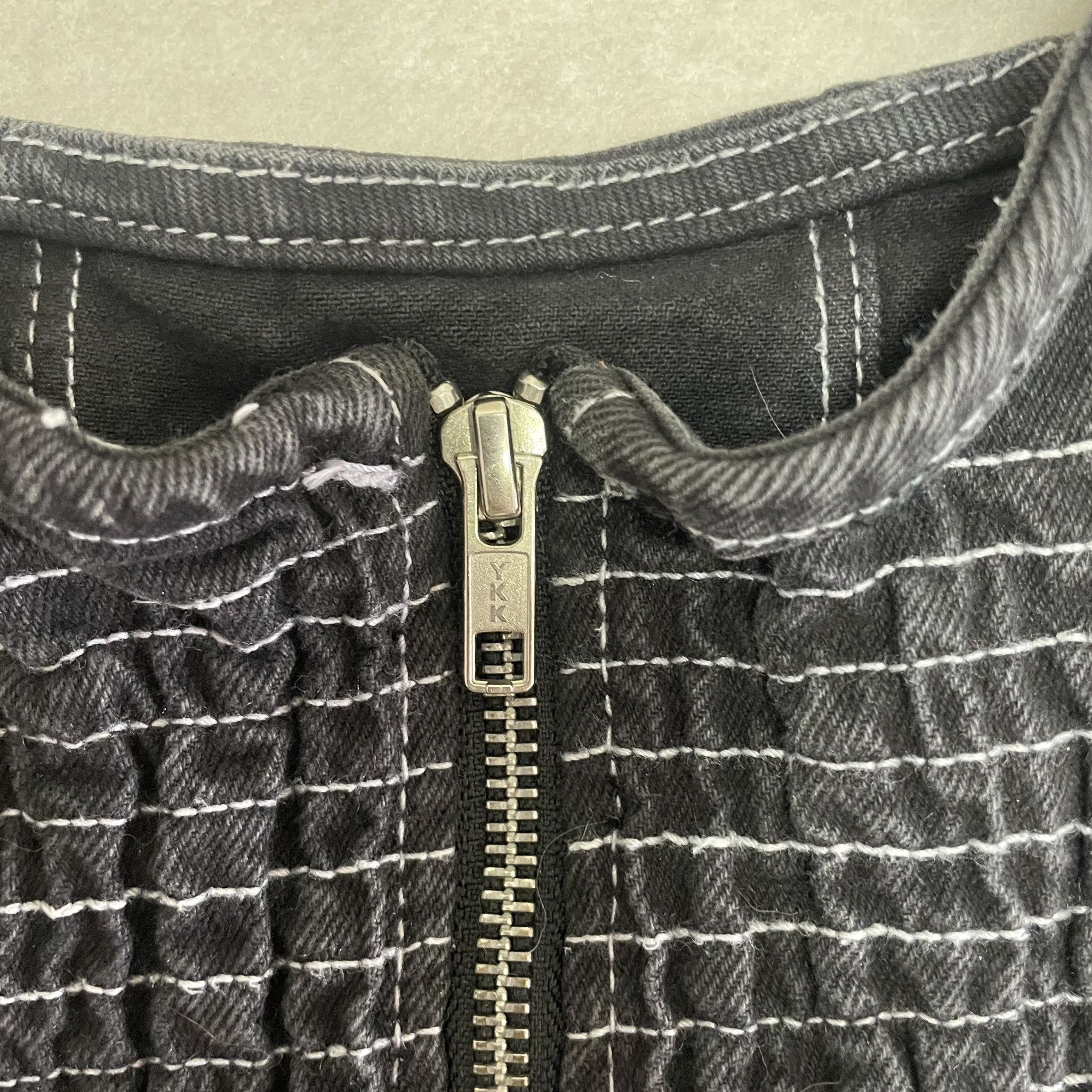 Other Black Denim Corset Top - Contrast Stitching Size S / US 4 / IT 40 - 3 Thumbnail
