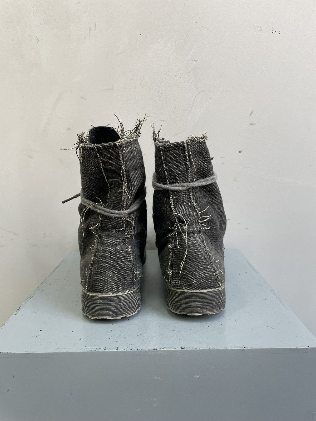 Japanese Brand Vintage Grey Distressed denim guidi style Up Boots Size 41 Size US 8 / EU 41 - 9 Thumbnail