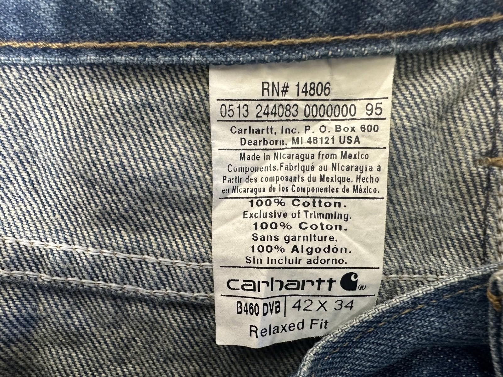 Carhartt Carhartt Men's 42/34 Relaxed Fit Blue Jeans Size US 42 / EU 58 - 12 Thumbnail