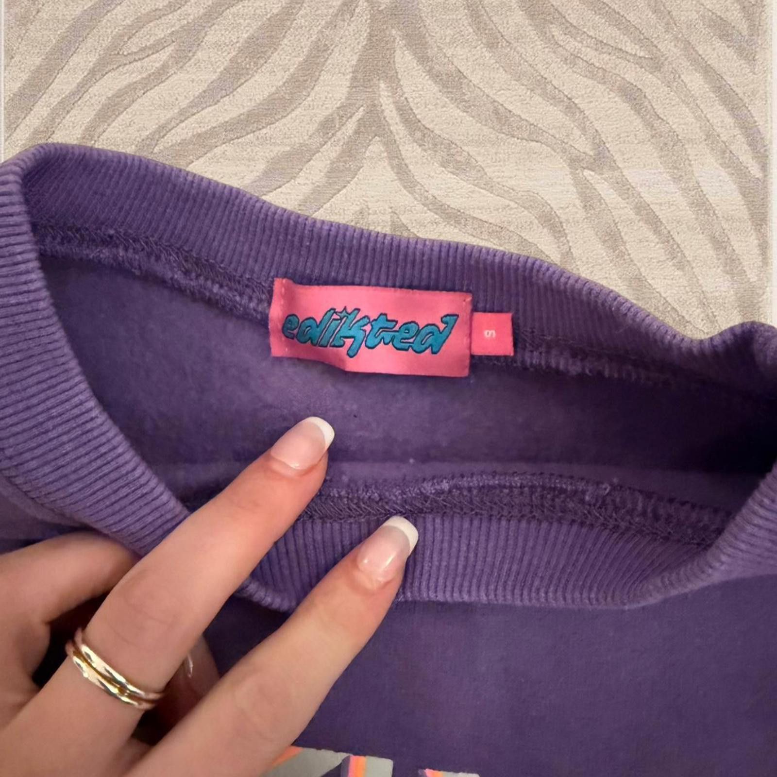 Other Edikted Cropped purple “BRKLYN” sweatshirt Size S / US 4 / IT 40 - 3 Thumbnail