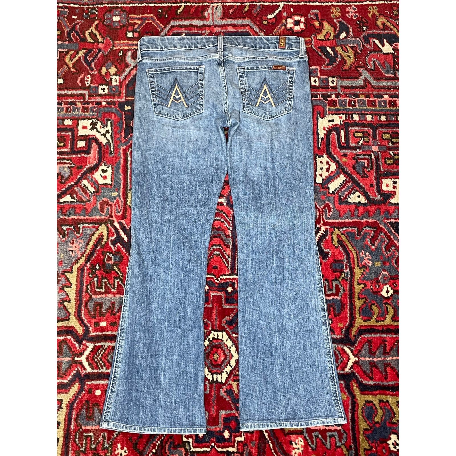 Vintage Vintage 7 For All Mankind A Pocket Jeans Womens Sz 30 Y2K Size 30" / US 8 / IT 44 - 2 Thumbnail