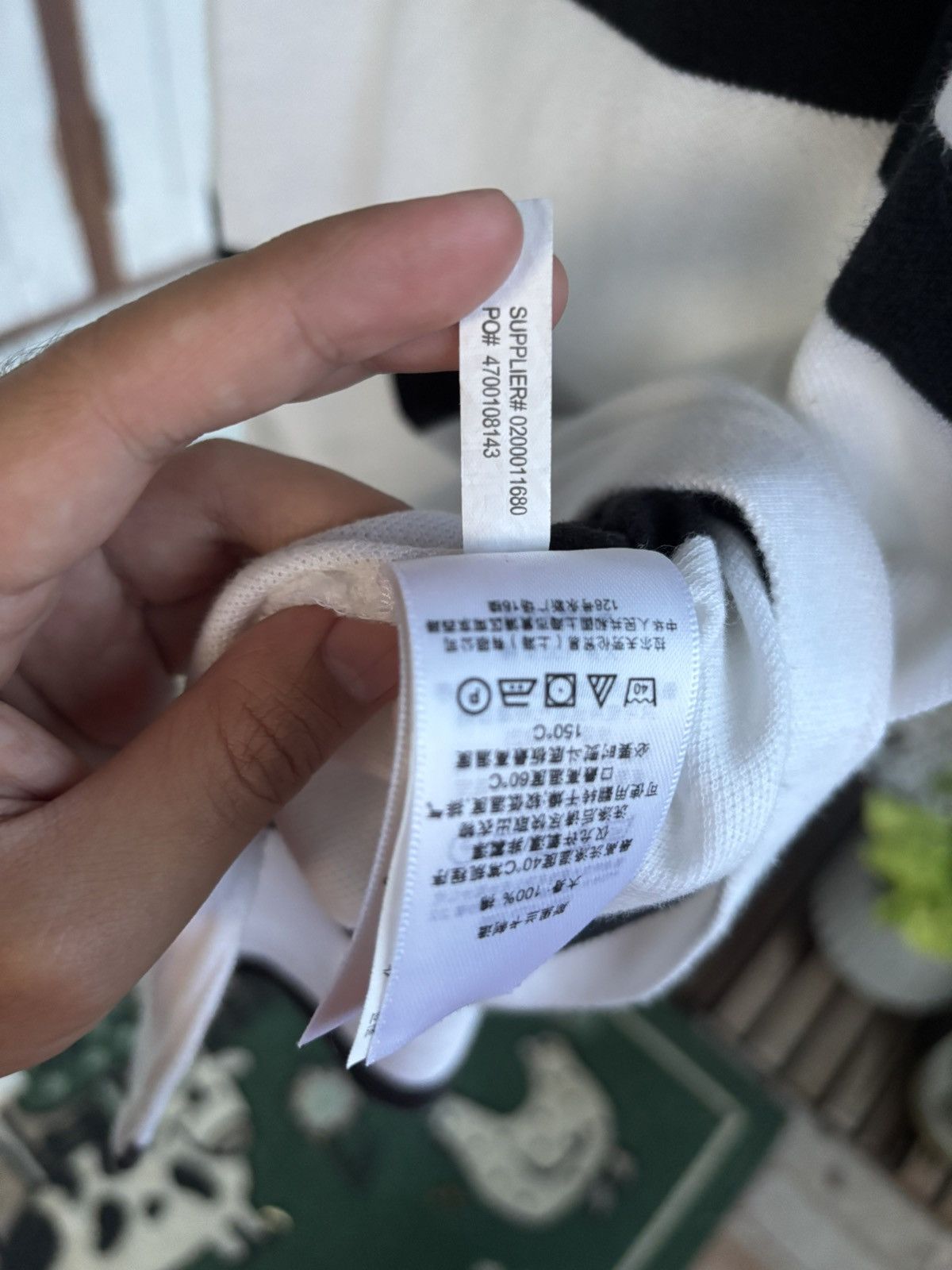 Polo Ralph Lauren Polo RL Champ Shield 5 Patch Black & White Striped Polo Size US L / EU 52-54 / 3 - 6 Thumbnail