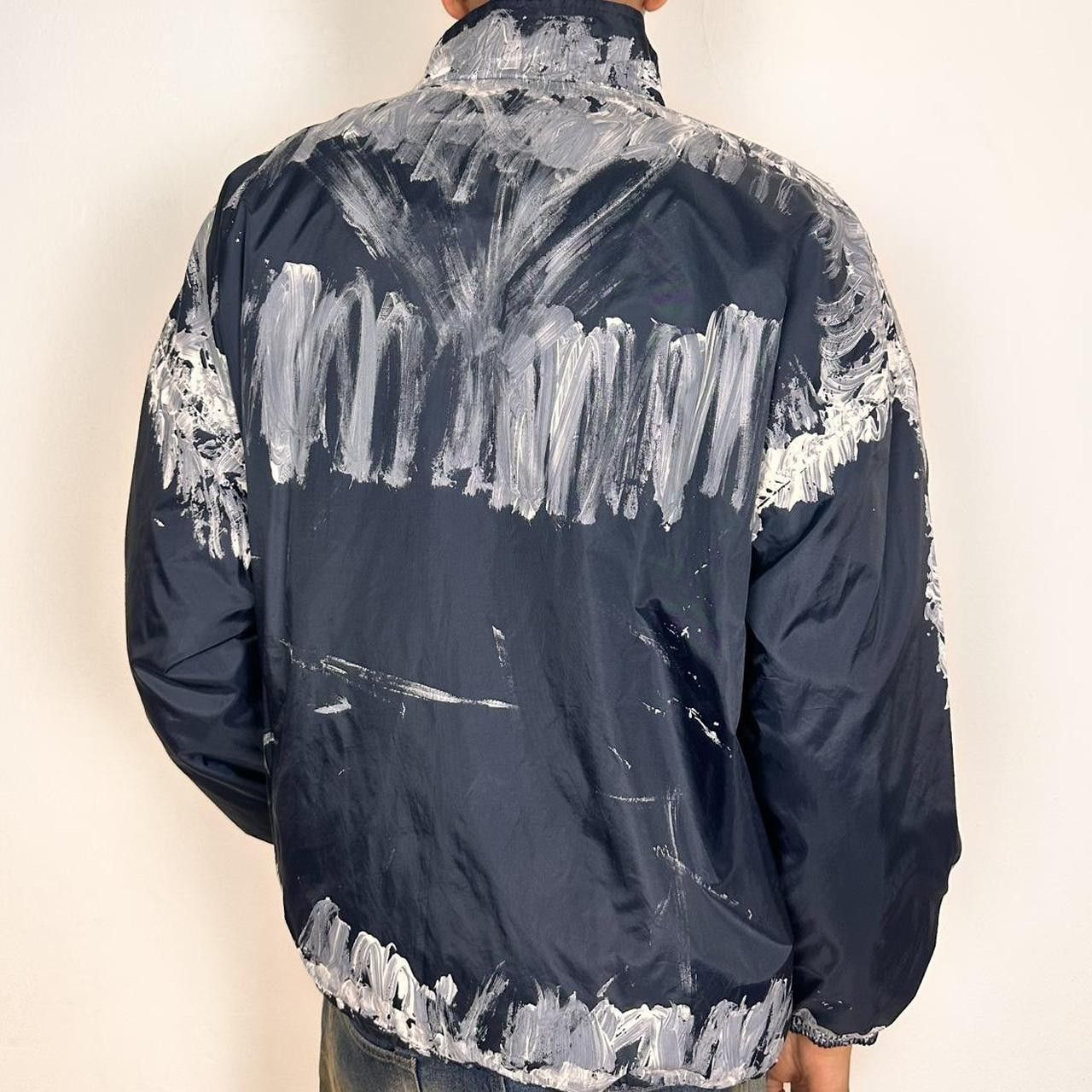 Vintage ASTROBOI* White Painted Blue Nylon Windbreaker - XXL Size US XXL / EU 58 / 5 - 4 Thumbnail