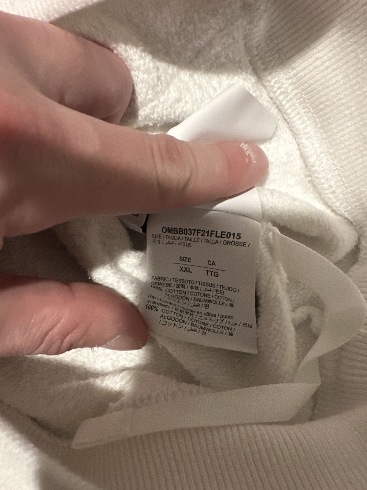 Off-White OFF WHITE white logo sweater size XXL Size US XXL / EU 58 / 5 - 2 Thumbnail