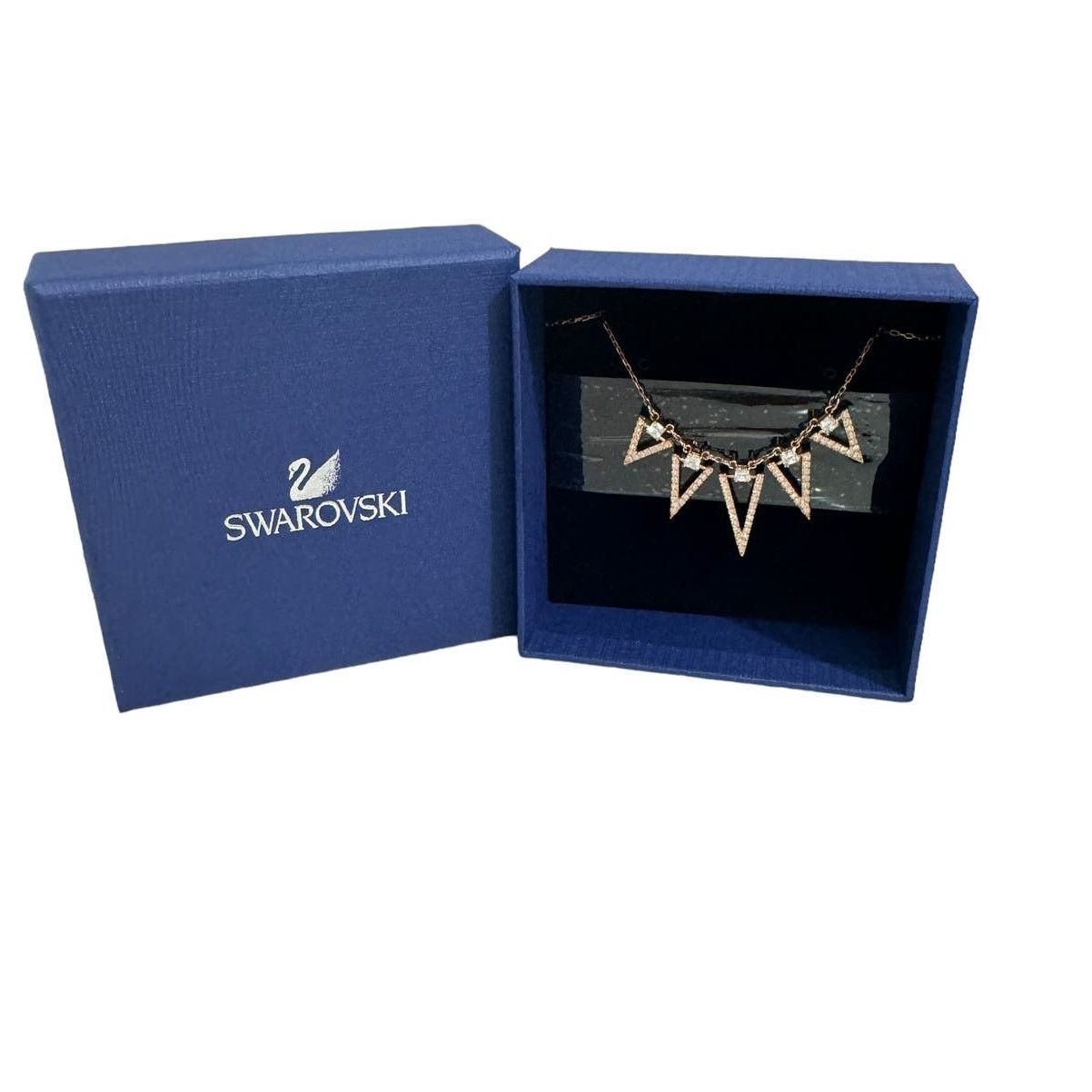 Swarovski SWAROVSKI Funk Rose Gold Tone Plated Chevron Necklace New Size ONE SIZE - 1 Thumbnail